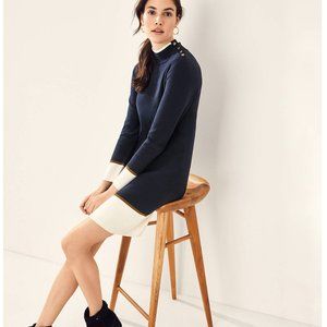 NWT Ann Taylor Colorblock Mock Neck Sweater Dress
